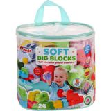 Colezium 04008 Yumuşak Big Bloklar Çanta 24 Parça -Fent