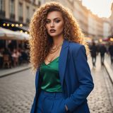 Colezium Afro Dalga Front Lace Gerçek Tül Peruk / Balköpüğü / 60/65cm