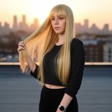 Colezium Fiber Sen Uzun Düz Kahküllü Peruk / Sarı