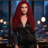 Colezium Gerçek Front Lace Tül Peruk / Su Dalgası / Kızıl 70/75cm