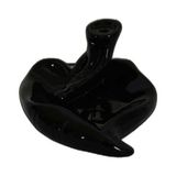 Colezium Geri Akış Buhurdanlık Tütsülük Seramik Kalp Siyah Backflow C0888 - 1 Adet