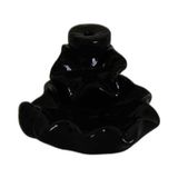 Colezium Geri Akış Buhurdanlık Tütsülük Seramik Şelale Siyah Backflow C0919 - 1 Adet