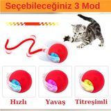 Colezium Hareketli Şarjlı Işıklı 360 Derece Dönen Akıllı Oyun Topu Kuyruklu Interaktif Oyun Topu