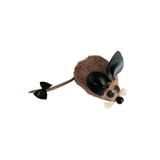 colezium Kedi Oyuncağı Bıyıklı Peluş Fare 4,5 x 6-15 cm Taba