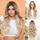 Colezium Kumral Beyaz Platin Ombre ve Röfleli Tül Peruk