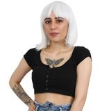 Colezium Küt Kahküllü Fiber Sen Peruk / Beyaz