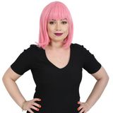 Colezium Küt Kahküllü Fiber Sen Peruk / Şeker Pembe