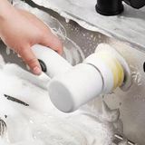 Colezium Magic Brush 5 In 1 Kablosuz Şarjlı Temizlik Fırçası | Çok Amaçlı Döner Başlıklı Elektrikli Banyo, Mutfak ve Fayans Temizleme Seti