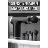 Colezium Masaj Tabancası 4 Başlıklı Kas Vücut Ağrıları Için Şarjlı Darbeli