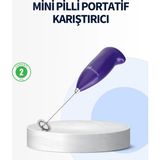 Colezium Mini Pilli Portatif Karıştırıcı – Cappuccino, Latte, Frappe Kahve Köpürtücü