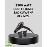 Colezium Profesyonel 2200W Fön Makinesi - Ac Motorlu, Hızlı Kurutma, Hafif Tasarım