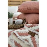 Colezium Şaheser Home Collection Müslin Yatak Örtüsü Seti Çift Kişilik Sonia Kiremit - Çok Renkli