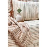 Colezium Şaheser Home Collection Yatak Örtüsü Çift Kişilik Müslin Lia Kiremit - Çok Renkli