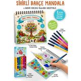Colezium Sihirli Bahçe Mandala - 6 Renk Keçeli Kalem ve 75 Adet Çıkartma Hediyeli 3+ - 1 Adet
