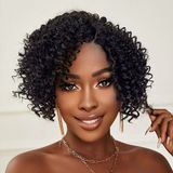 Colezium Siyah Kısa Afro Yan Tül Peruk