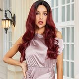Colezium Siyah / Kızıl Ombreli Hafif Dalgalı Tül Peruk