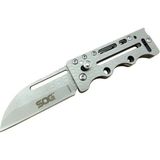 Colezium Sog AC78 Gri Yaprak Kamp Çakı 14,5 cm - Metal Sap, Kılıflı