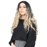 Colezium Su Dalgası Uzun Perçemsiz Fiber Sen Peruk / Siyah / Balköpüğü Ombreli