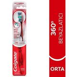 Colgate 360 Gelişmiş Optik Beyaz Yumuşak Diş Fırçası Spiral Parlatıcı Kılllarla 1 Adet