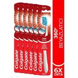 Colgate 360 Visible White Orta Diş Fırçası X6 Beyazlatıcı Özellikli Komple Ağız Temizliği