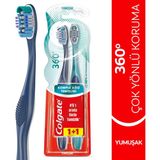 Colgate 360 Yumuşak Diş Fırçası 1+1 Çok Yönlü Koruma ile Komple Ağız Temizliği Sağlar