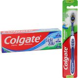 Colgate 50 ml Üçlü Etki Diş Macunu+ Premier Clean Orta Lacivert Diş Fırçası