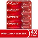 Colgate Beyazlatıcı Diş Macunu 75 ml x 4 Parıldayan Beyazlık Özelliği ile Güçlü Temizlik