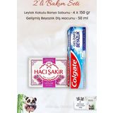 Colgate Diş Macunu Gelişmiş Beyazlık 50 Ml, H. Şakir Leylak Kokulu Banyo Sabunu 4 X 150 Gr