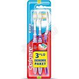Colgate Extra Clean Diş Fırçası Orta Sertlikte 3'lü Ekonomik Paket Dişler İçin Etkili Temizlik