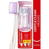 Colgate Gentle Clean Yumuşak Diş Fırçası 2+1 Paket Renkli Hassas Dişler İçin Nazik Temizlik