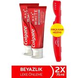Colgate Max White Beyazlatıcı Diş Macunu 75 ml X2 Adet Beyazlık ve Leke Önleme Özelliği