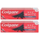 Colgate Max White Charcoal Kömür Beyazlatıcı Florürlü 2x75 ml Diş Macunu