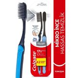 Colgate Mikro İnce Charcoal Derin ve Hassas Temizlik Yumuşak 2'li Diş Fırçası