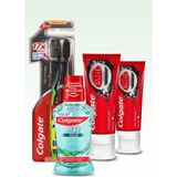 Colgate optic White Aktif Kömür 50 ml x 2 + Mikro 1+1 Ince Diş Fırçası + Plax Ağız Bakım Suyu 250 ml