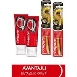 Colgate Optic White Diş Macunu 50 ml X2+ 360 Charcoal Gold Yumuşak Diş Fırçası X2 Adet