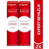 Colgate Optic White Expert Beyazlatıcı 2 x 75 ml Diş Macunu + Diş Fırçası Kabı