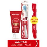 Colgate Optic White Kahve çay ve Tütün Için Diş Macunu 50 ml + Orta Diş Fırçası+Fırça Kabı