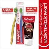 Colgate Optic White Kahve, Çay ve Tütün Kullananlar İçin 50ML Ultra Soft Yumuşak Diş Fırçası ile Etkili Temizlik