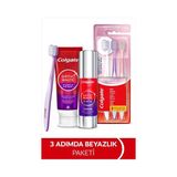 Colgate Optic White Purple Beyazlatıcı Set Diş Macunu 75 ml +Purple Serum 40 ml+Gentle Clean 2+1 Diş Fırçası