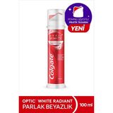 Colgate Optic White Radiant Beyazlatıcı Diş Macunu 100 ml Pratik Pompalı Şişe ile Beyazlatma