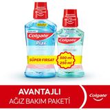 Colgate Plax 500 ml Alkolsüz Ağız Bakım Suyu Nane Ferahlığı ile Gün Boyu Ferahlık Sağlar