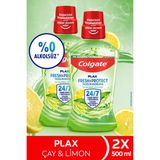 Colgate Plax 500 ml x 2 Ağız Bakım Suyu Çay ve Limon Kokusuyla Plak Çıkarma Etkisi