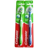 Colgate Premier Clean Orta Sertlik Manuel Diş Fırçası, 2 Adet, Yeşil ve Mavi