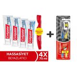 Colgate Sensitive Sensifoam Diş Macunu 75 Ml X 4 Adet + Zig Zag Charcoal 1+1 Orta Sert Diş Fırçası