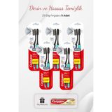 Colgate Slim Soft Charcoal 2'li Diş Fırçası x 5 Adet ve Misvak Özlü Diş Macunu - Renkli Ekose