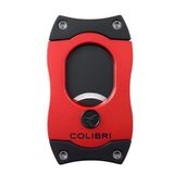Colibri S-CUT Siyah Metalik Kırmızı Düz Puro Kesici