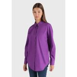 Colin's Colins Regular Fit Sırt Dekolteli Mor Kadın Uzun Kol Gömlek Cl1065050 Mor