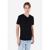 Colin's Colins Regular Fit V Yaka Düz Erkek Siyah Kısa Kol Tişört Cl1058584 Q1.v1 Blk Siyah
