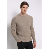 Colin's Colins Regular Fit Yuvarlak Yaka Jakarlı Erkek Bej Kazak Cl1076733 Q1.v2 Beı Bej