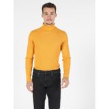 Colin's Colins Slim Fit Yarım Balıkçı Yaka Düz Erkek Sari Uzun Kol Tişört Cl1049854 Q1.v1 Ylw Sarı
